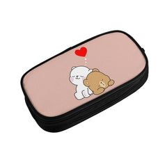 Milk And Mocha Pen Box Student Zipper Pencil Bag