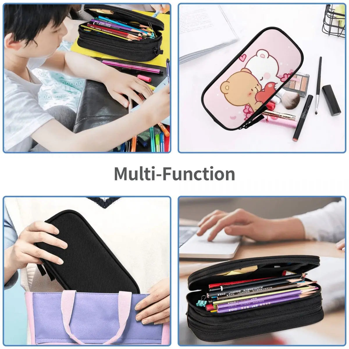Milk And Mocha Pen Box Zipper Bag