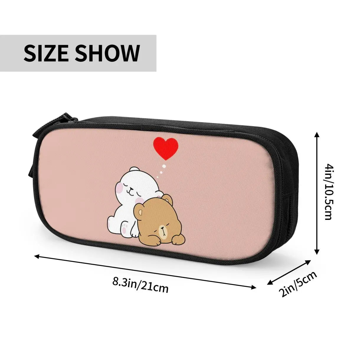 Milk And Mocha Pen Box Student Zipper Pencil Bag