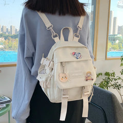 Waterproof Nylon Girls School Bag Small Travel Backpack
