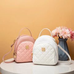 Embroidered Mini Backpack Crossbody Bag for Girls