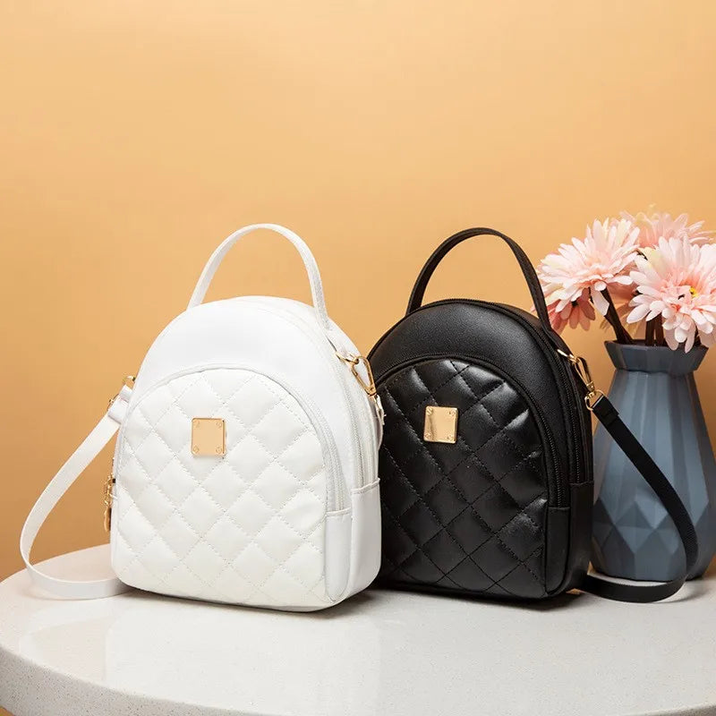 Embroidered Mini Backpack Crossbody Bag for Girls