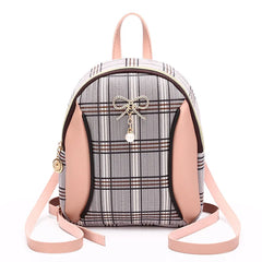 Plaid Mini Backpack Crossbody Bag for Teenage Girl Women Shoulder Phone Purse