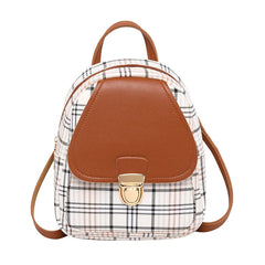 Mini Plaid Crossbody Bag for Teenage Girl