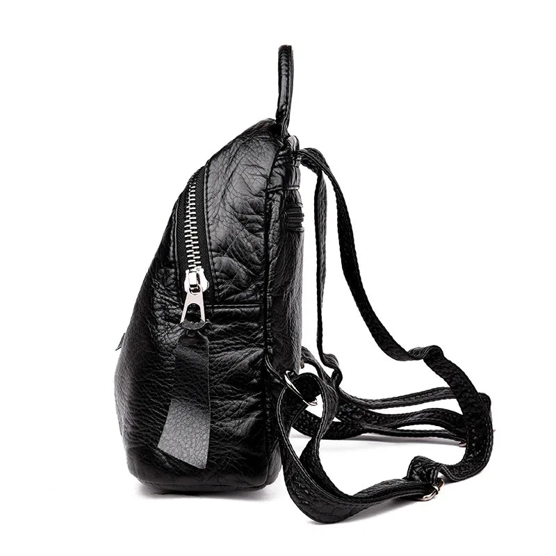 Mini Backpack Female PU Leather Shoulder Bags Mochila Feminina Daypack
