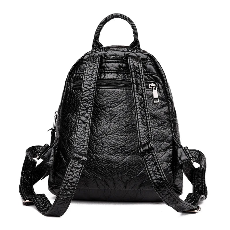 Mini Backpack Female PU Leather Shoulder Bags Mochila Feminina Daypack