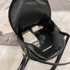 Mini Backpack PU Leather Women's Travel Bag Female Shoulder Crossbody B