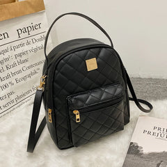 Mini Backpack PU Leather Women's Travel Bag Female Shoulder Crossbody B