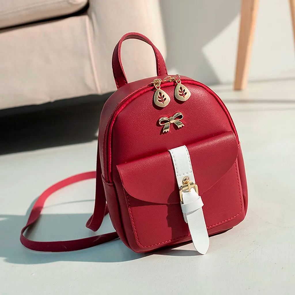 Mini Backpack Travel Rucksack Lady Shoulders Small Backpack Letter Purse Mobile