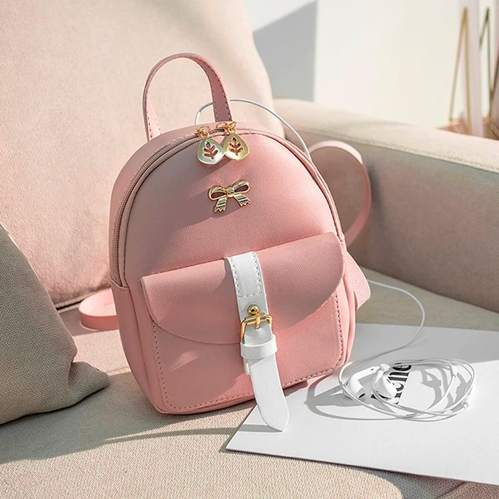 Mini Backpack Travel Rucksack Lady Shoulders Small Backpack Letter Purse Mobile