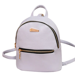 Mini Leather Backpack School Rucksack for Women