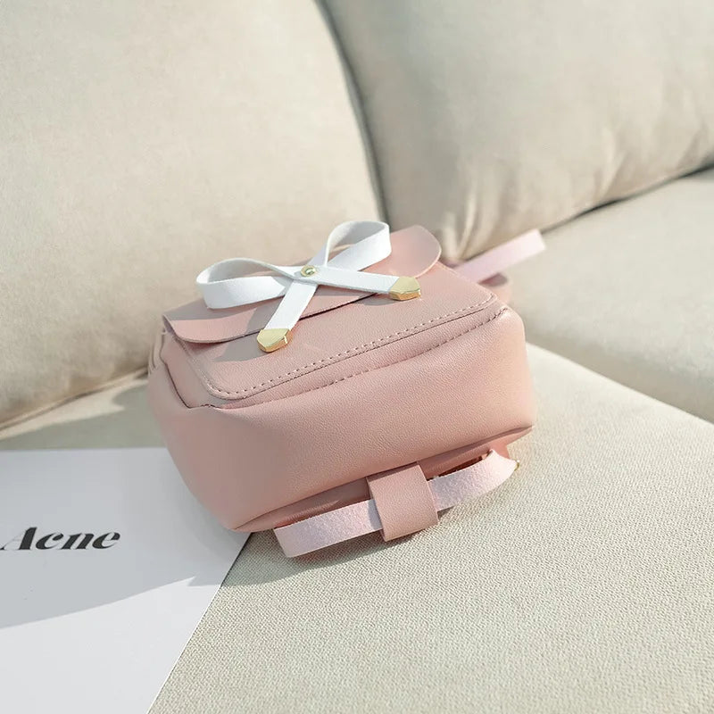 Mini Backpack Women Style PU Leather Shoulder Bag For Teenage Girls