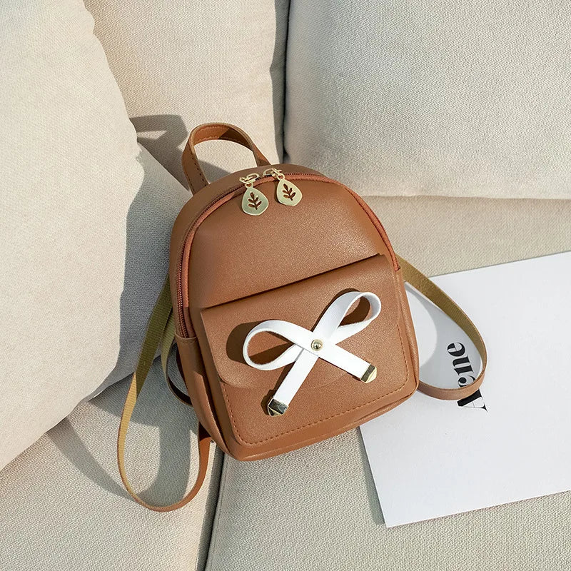 Mini Backpack Women Style PU Leather Shoulder Bag For Teenage Girls