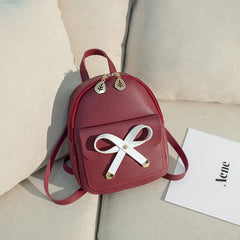 Mini Backpack Women Style PU Leather Shoulder Bag For Teenage Girls