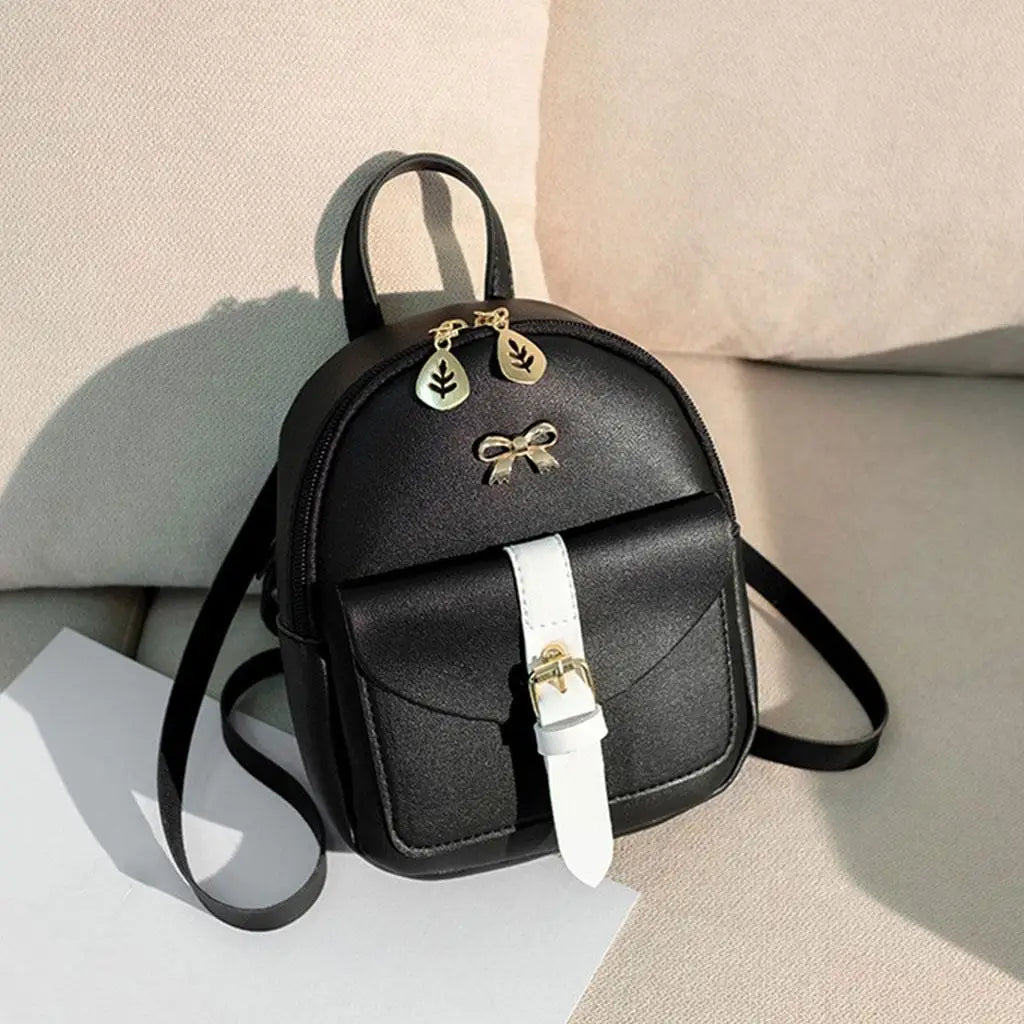 Mini Backpack Women Girls Leather Shoulder Bag Small Travel Rucksack