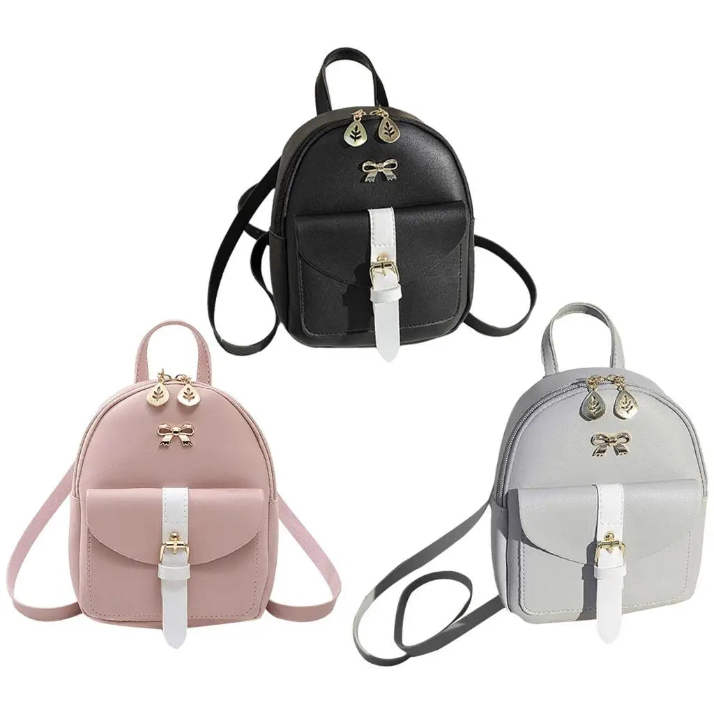 Mini Backpack Women Girls Leather Shoulder Bag Small Travel Rucksack