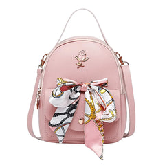 Leather Mini Backpack for Girls Women School Bag