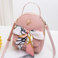 Leather Mini Backpack for Girls Women School Bag
