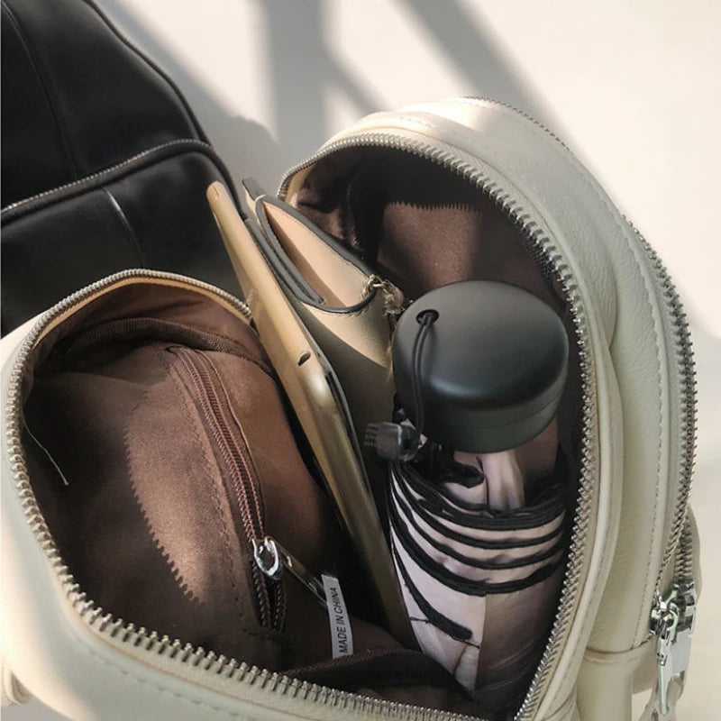 Mini Backpacks Women Shoulder High Street PU Leather Ins Purse