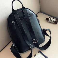 Mini PU Leather Backpack for Women Small Female Bag