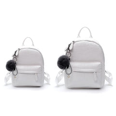 Women Mini PU Leather Backpack Small Female Back Pack Teen Girl Bagpack