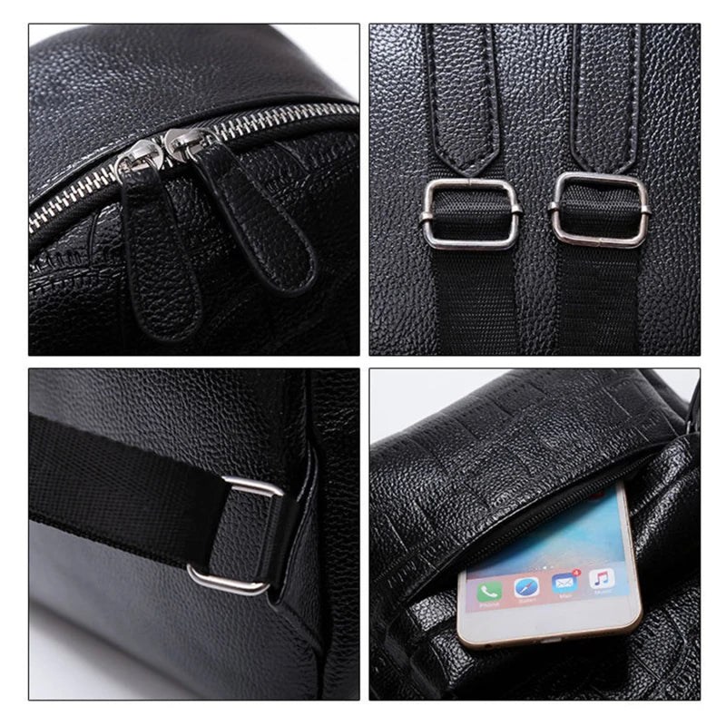 Women PU Leather Mini Backpack Small Female Back Pack Backpacks