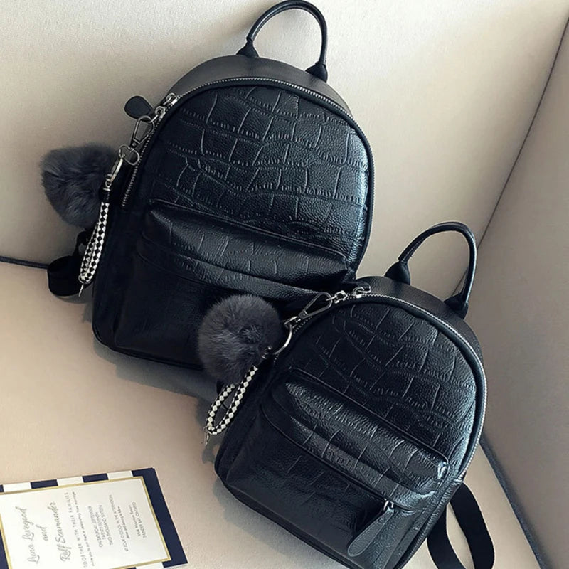 Women Mini Backpack PU Leather Small Female Back Pack Bagpack