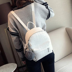 Women Mini PU Leather Backpack Small Female Back Pack Teen Girl Bagpack