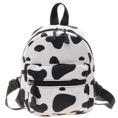 Women's Nylon Animal Print Mini Backpack School Bag