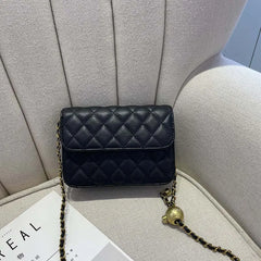 Mini Bead Waist Chain Bag Diamond Lattice Shoulder Bag Female Chest Bag