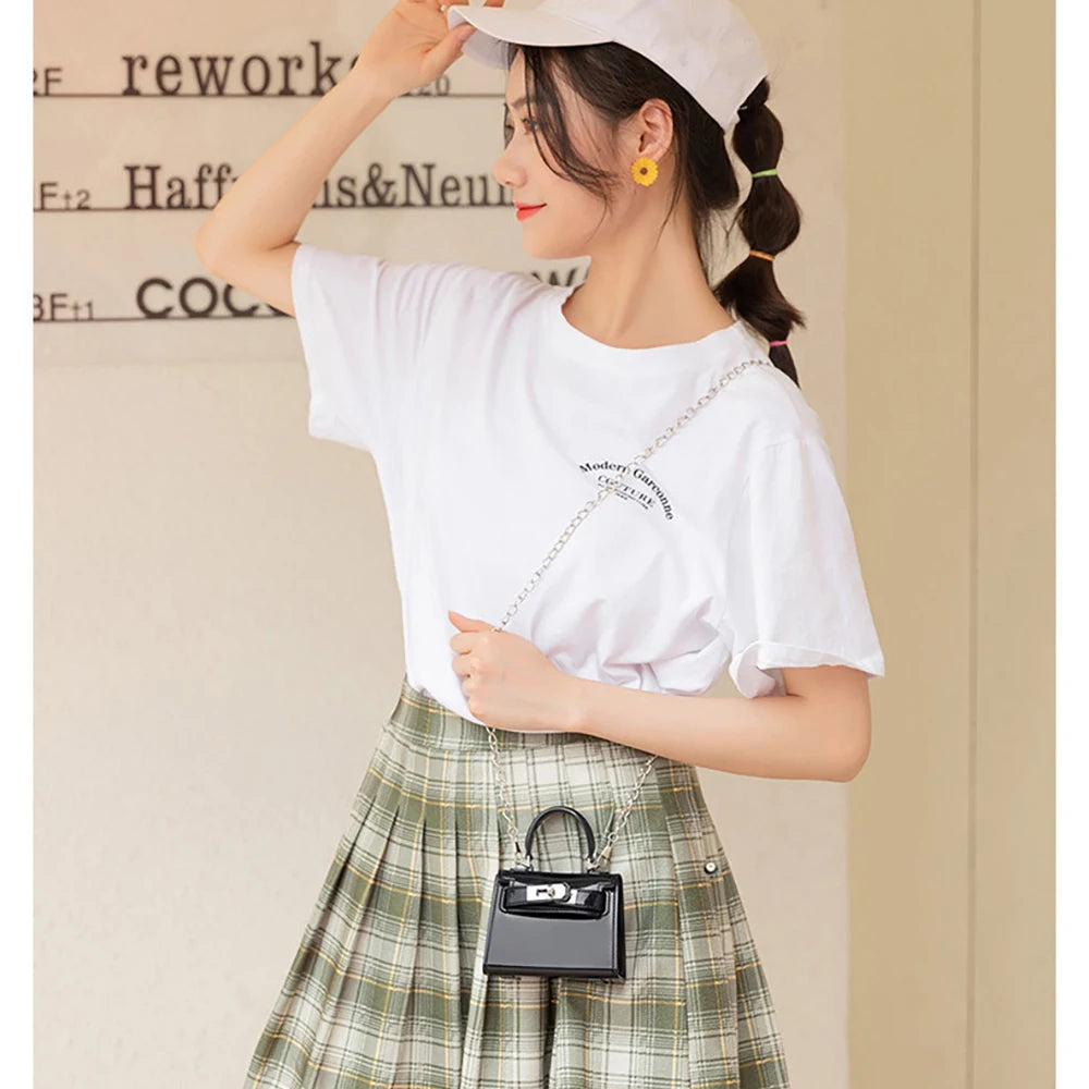 Mini Bag Jelly Handbags Flap Purses Small Tote Vintage Pink Chain Lock Party