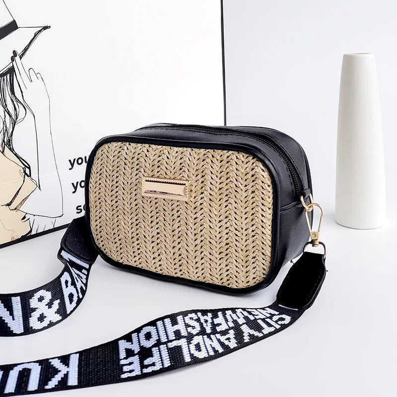 Straw Crossbody Mini Beach Bag Tote