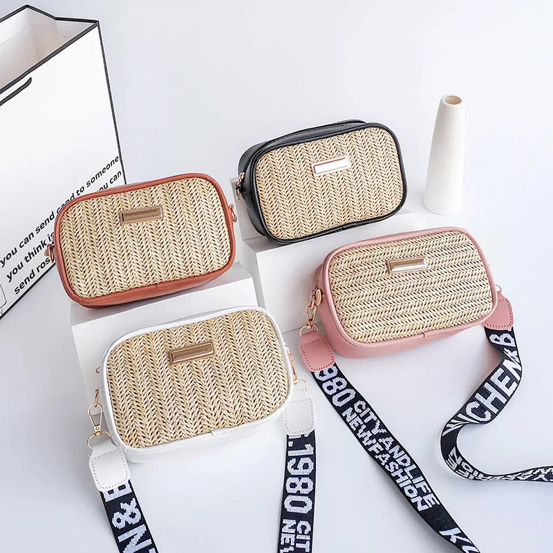 Straw Crossbody Mini Beach Bag Tote