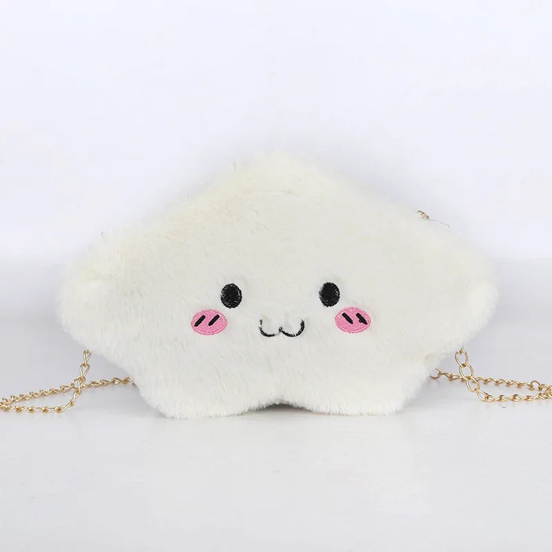 Mini Cartoon Crossbody Bag Cloud Shoulder Bags For Women Plush Toy