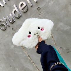 Mini Cartoon Crossbody Bag Cloud Shoulder Bags For Women Plush Toy