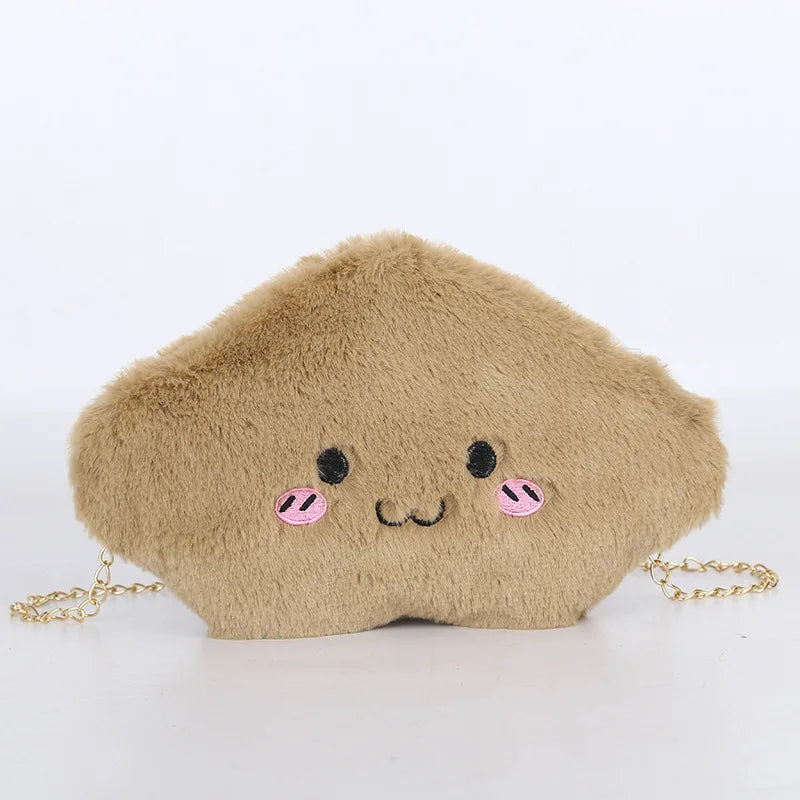 Mini Cartoon Crossbody Bag Cloud Shoulder Bags For Women Plush Toy