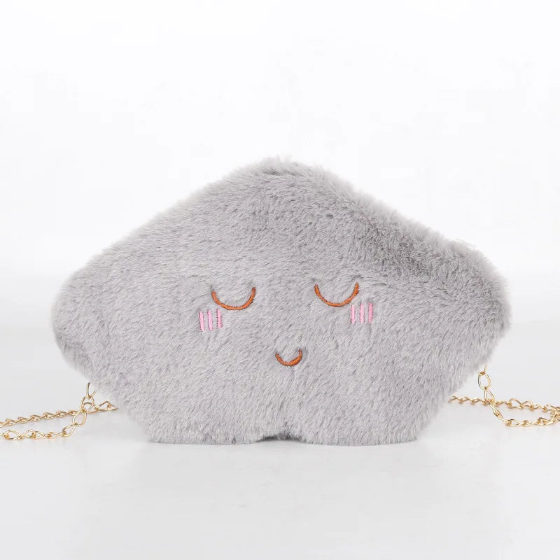 Mini Cartoon Crossbody Bag Cloud Shoulder Bags For Women Plush Toy
