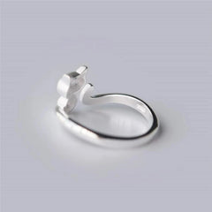 Mini Cat Temperament Drawing Sweet Female Resizable Rings