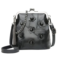 Chain Sheepskin Shoulder Bag Tassel Crossbody Handbag