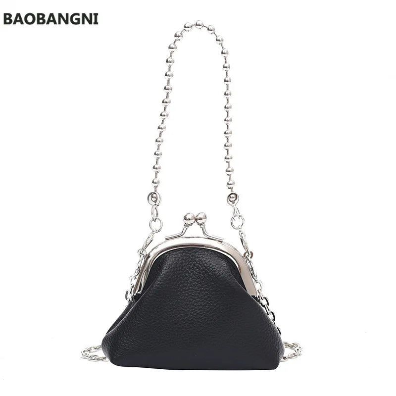 Small Mini Chains Clip Shoulder Bag Women Coins Purse Female Tote Clutch
