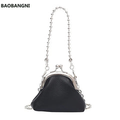 Small Mini Chains Clip Shoulder Bag Women Coins Purse Female Tote Clutch