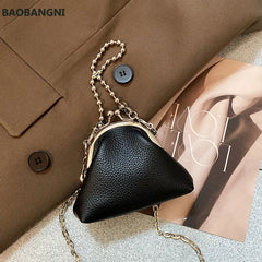 Small Mini Chains Clip Shoulder Bag Women Coins Purse Female Tote Clutch