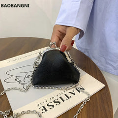 Small Mini Chains Clip Shoulder Bag Women Coins Purse Female Tote Clutch
