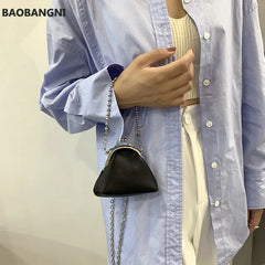 Small Mini Chains Clip Shoulder Bag Women Coins Purse Female Tote Clutch