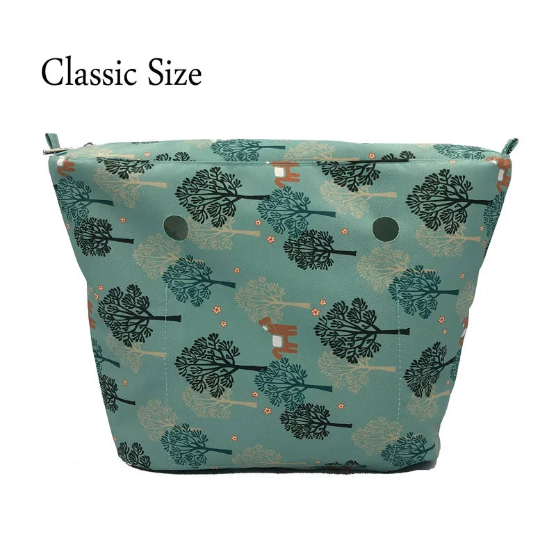 Mini Classic Floral Border Waterproof Canvas Pocket for O Bag Ha
