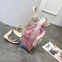 Mini Clear Backpack Women Female Backpack School Bag For Girls