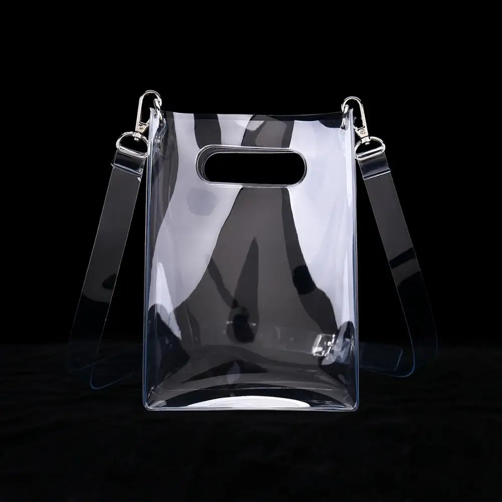 Clear PVC Crossbody Shoulder Bag with Detachable Strap