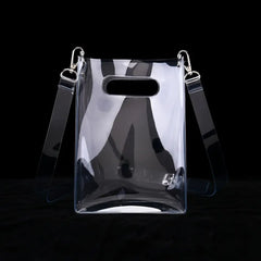 Clear PVC Crossbody Shoulder Bag with Detachable Strap