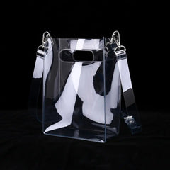 Clear PVC Crossbody Shoulder Bag with Detachable Strap