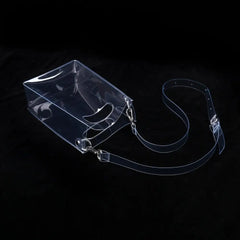 Clear PVC Crossbody Shoulder Bag with Detachable Strap